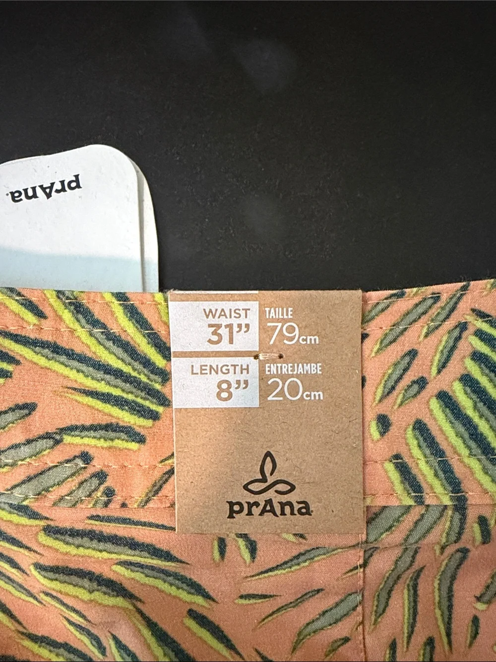 Prana Men's Orange Patterned Swim Shorts. Sz 31 NWT